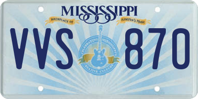 MS license plate VVS870