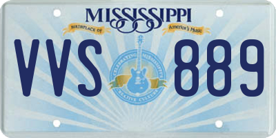 MS license plate VVS889