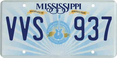 MS license plate VVS937