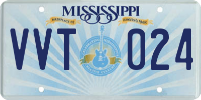 MS license plate VVT024