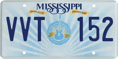 MS license plate VVT152