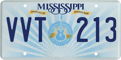 MS license plate VVT213