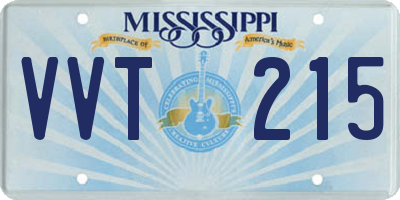 MS license plate VVT215