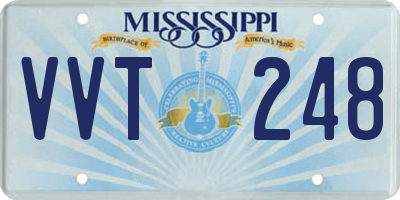 MS license plate VVT248