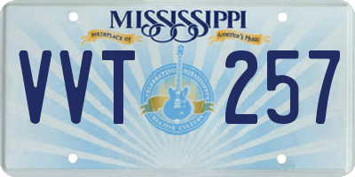 MS license plate VVT257