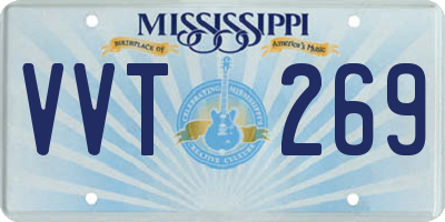 MS license plate VVT269