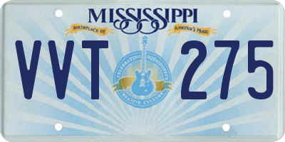 MS license plate VVT275