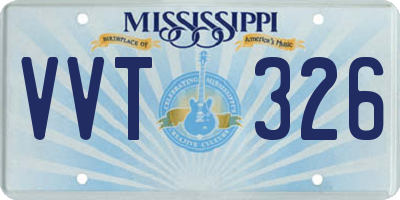 MS license plate VVT326