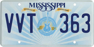 MS license plate VVT363