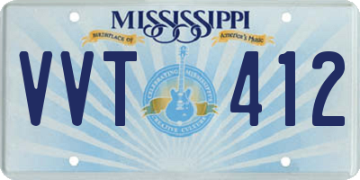 MS license plate VVT412