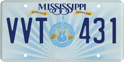 MS license plate VVT431