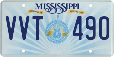 MS license plate VVT490