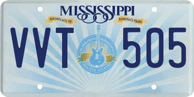 MS license plate VVT505
