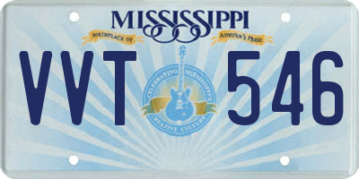 MS license plate VVT546