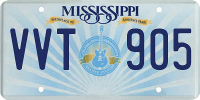 MS license plate VVT905