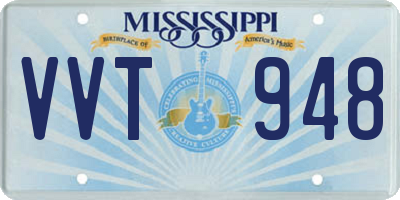 MS license plate VVT948