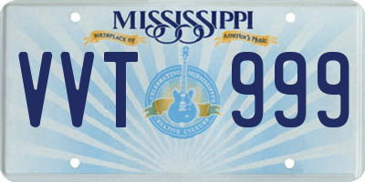 MS license plate VVT999
