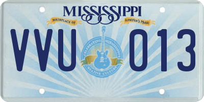 MS license plate VVU013