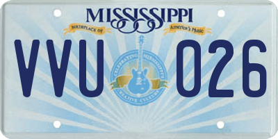 MS license plate VVU026