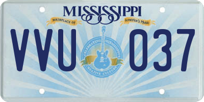 MS license plate VVU037