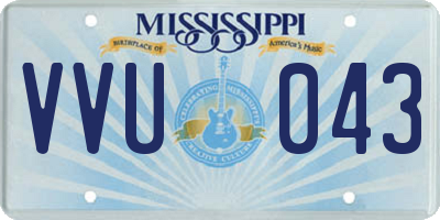 MS license plate VVU043