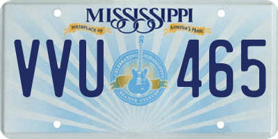 MS license plate VVU465