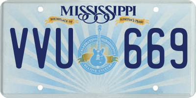 MS license plate VVU669