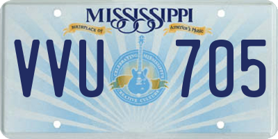 MS license plate VVU705