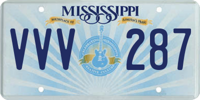 MS license plate VVV287