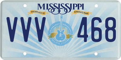 MS license plate VVV468