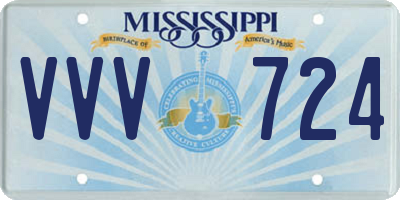 MS license plate VVV724
