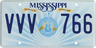MS license plate VVV766