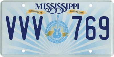 MS license plate VVV769