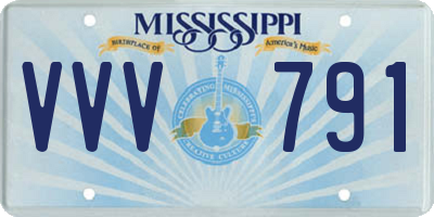 MS license plate VVV791