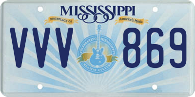 MS license plate VVV869