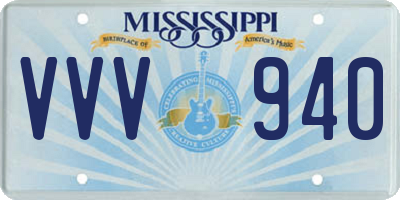MS license plate VVV940