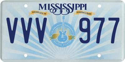 MS license plate VVV977