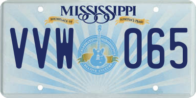 MS license plate VVW065