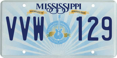 MS license plate VVW129