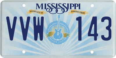 MS license plate VVW143