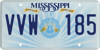 MS license plate VVW185
