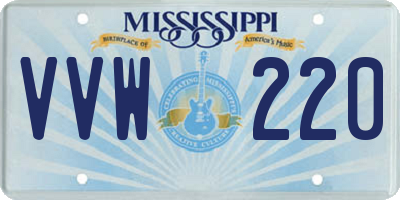 MS license plate VVW220
