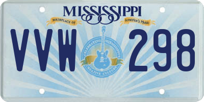 MS license plate VVW298
