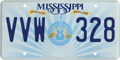 MS license plate VVW328