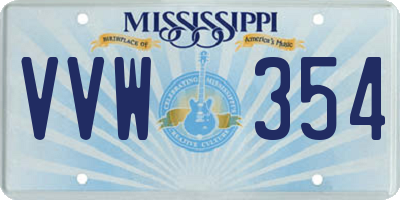 MS license plate VVW354