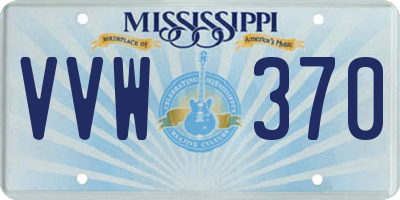 MS license plate VVW370