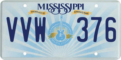 MS license plate VVW376