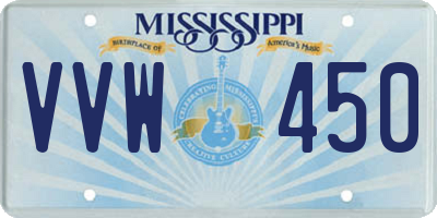 MS license plate VVW450
