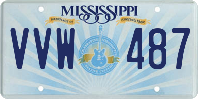 MS license plate VVW487