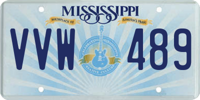 MS license plate VVW489